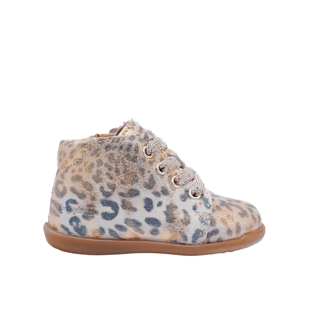 babybotte-fredy-zip-salmon-chaussure-b-b-fille-l-opard-saumon image 1