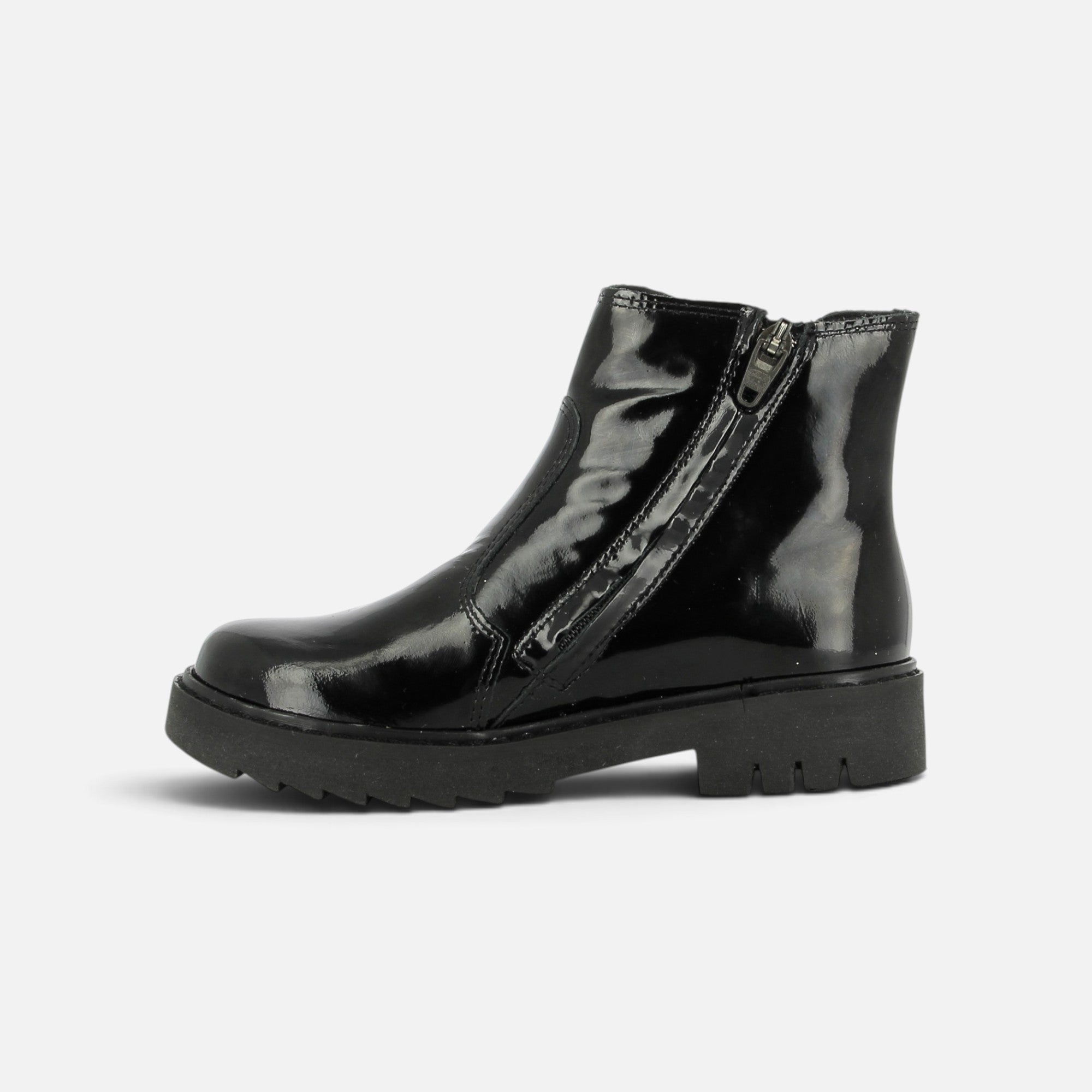 pom-d-api-sid-jodzip-boots-enfant-vernis-noir-semelle-noire image 5