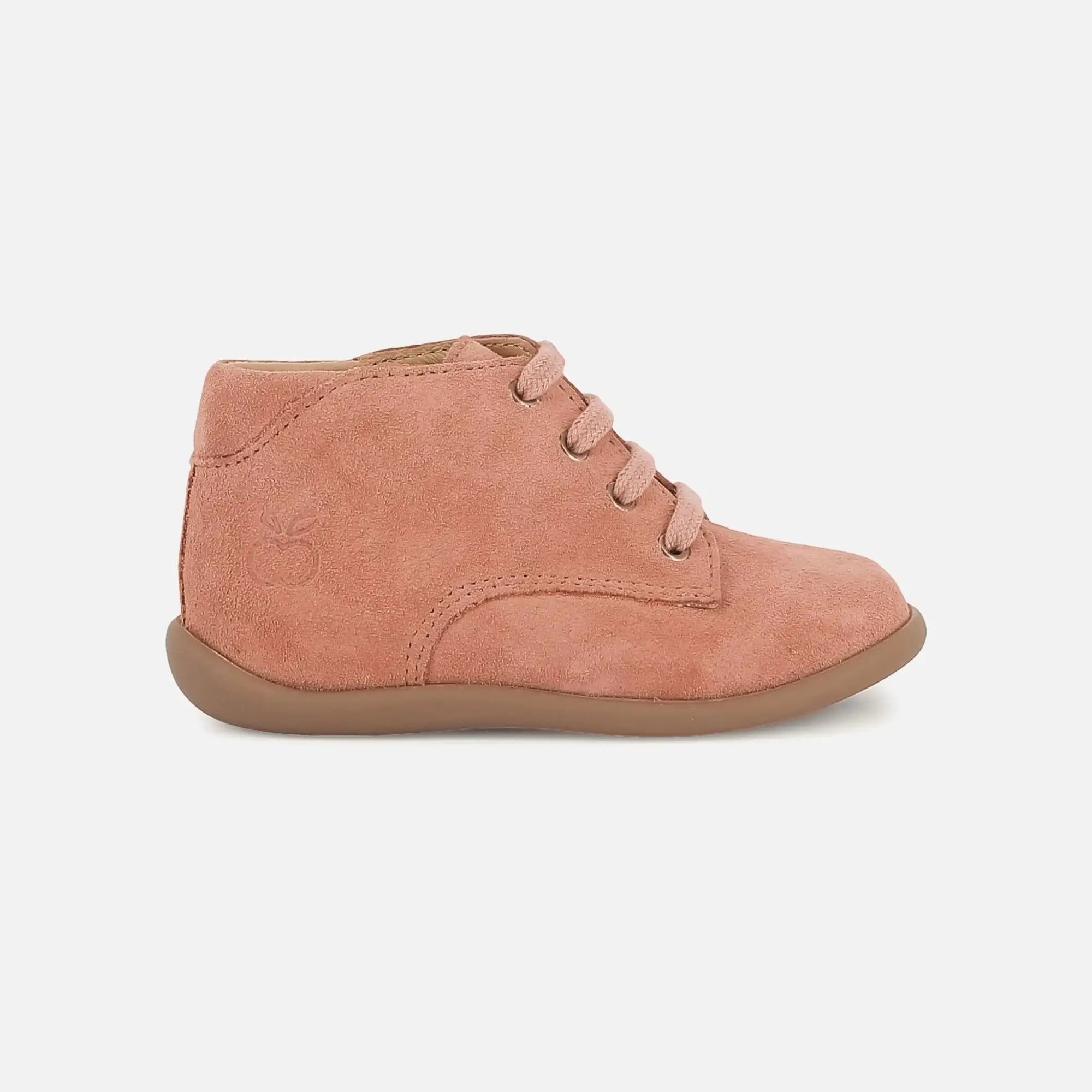 pom-d-api-stand-up-derby-chaussure-premiers-pas-lacets-rose-cameo image 4