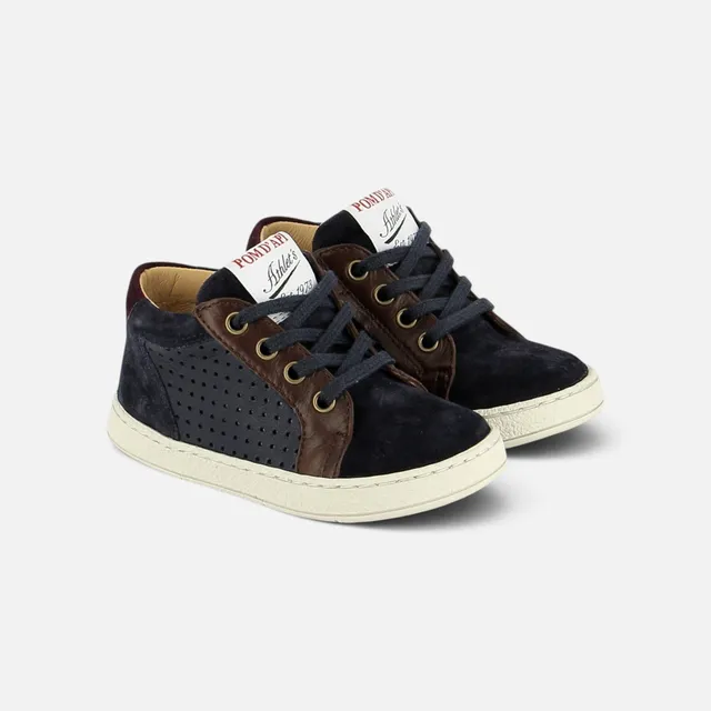 pom-d-api-mousse-lace-perfo-basket-navy-brown-gar-on image 1