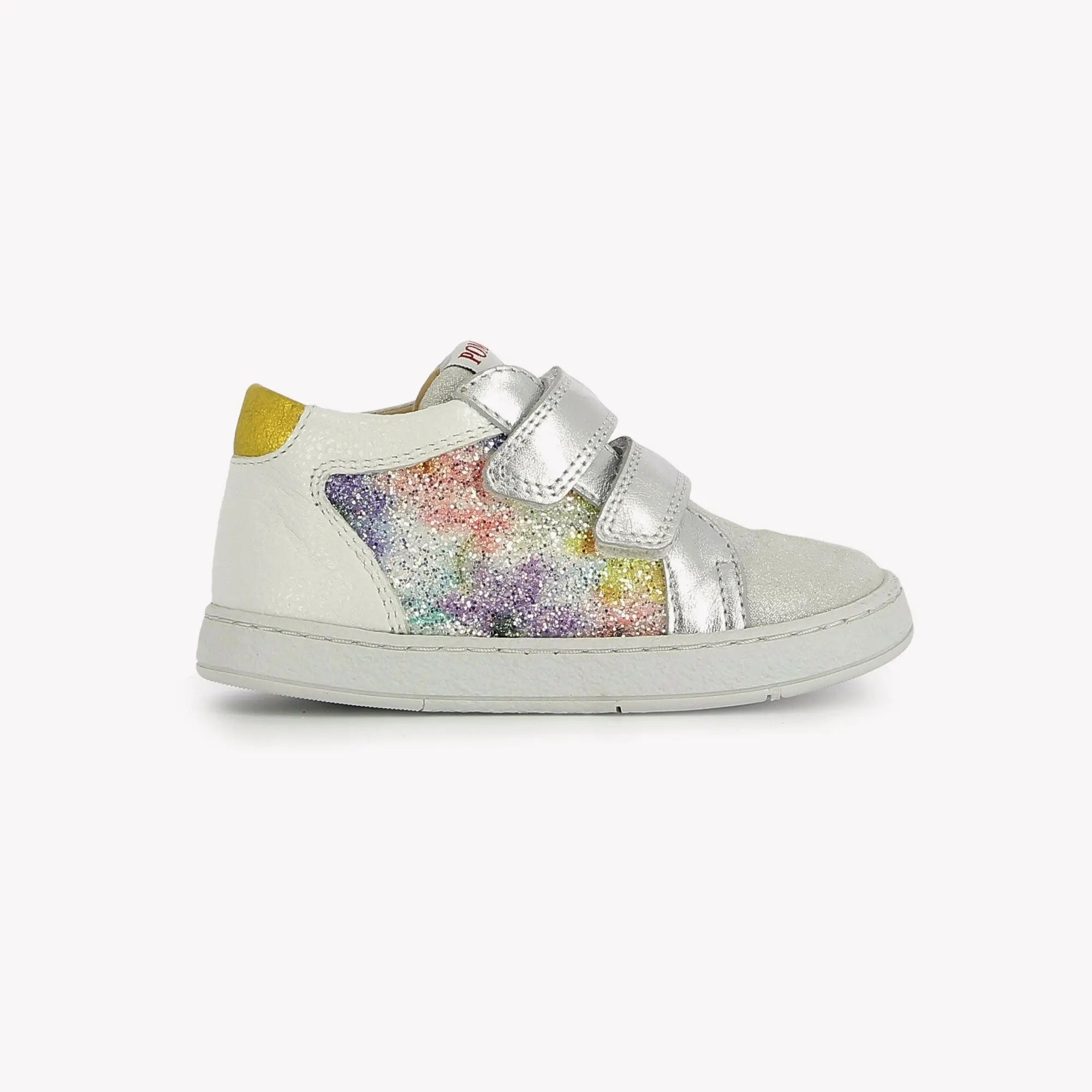 pom-d-api-mousse-easy-top-baskets-premiers-pas-fille-velours-glitter-blanc-multi image 4