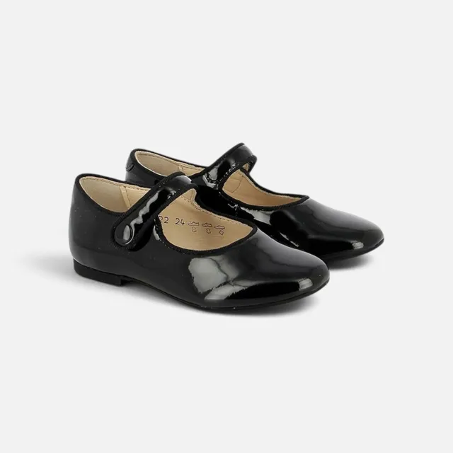 pom-d-api-daisy-baby-ballerine-fille-cuir-vernis-noir image 1