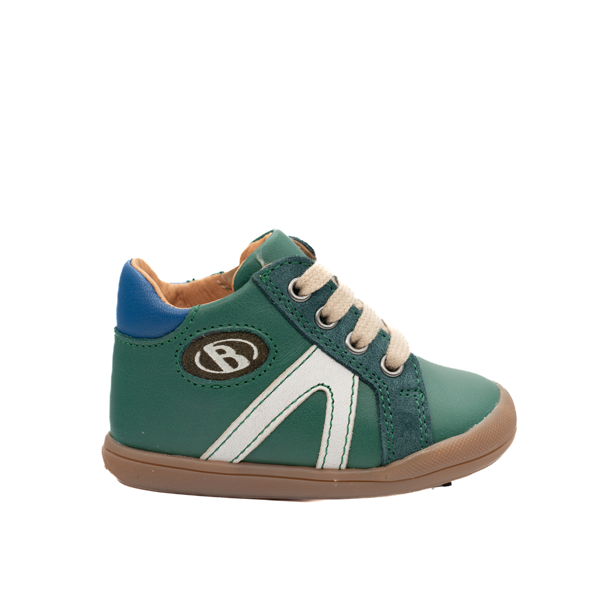 babybotte-b2-green-chaussure-b-b-gar-on-lacets-zip-verte image 1