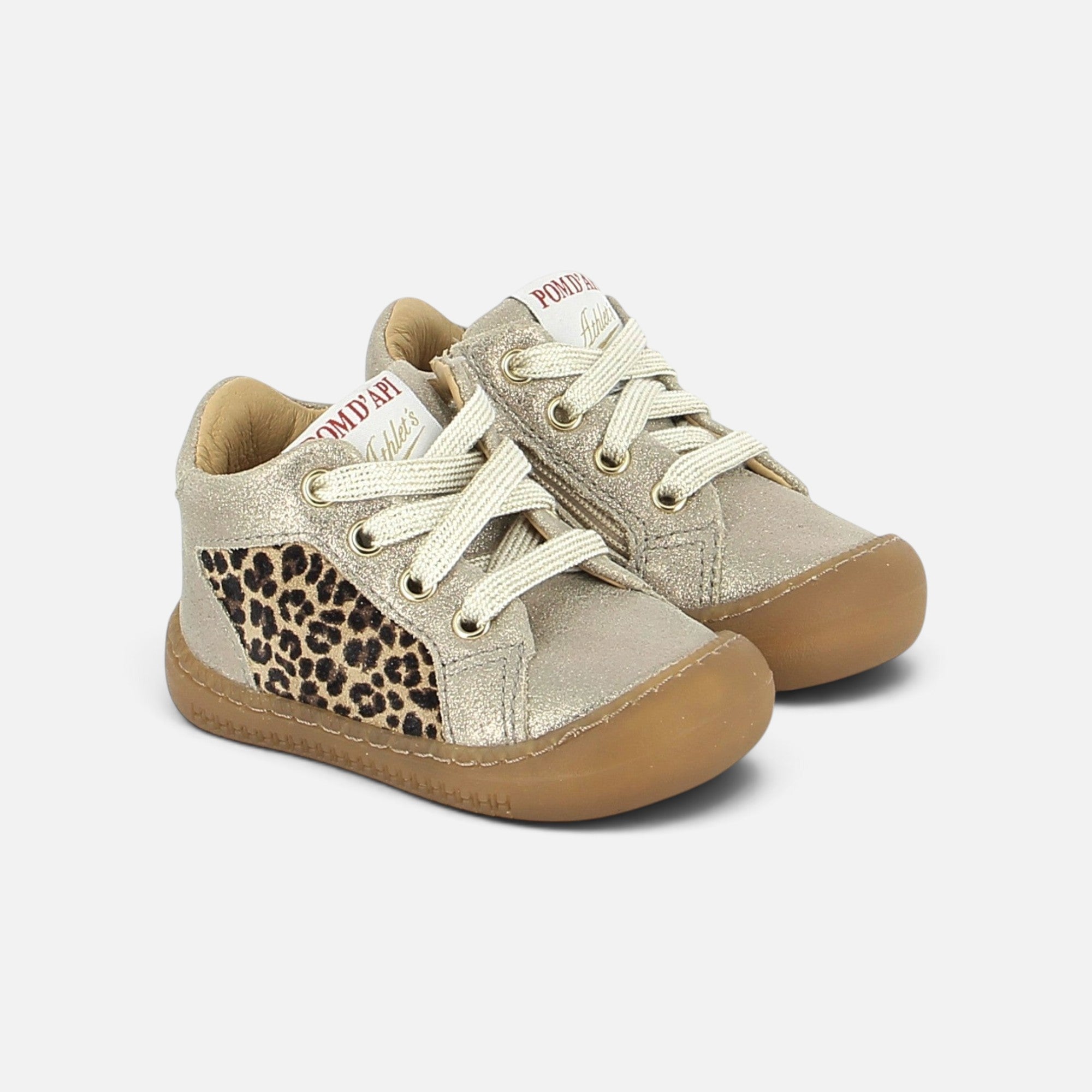 pom-d-api-yaka-star-barefoot-premiers-pas-lam-mini-leo-metal-grey-fille image 1