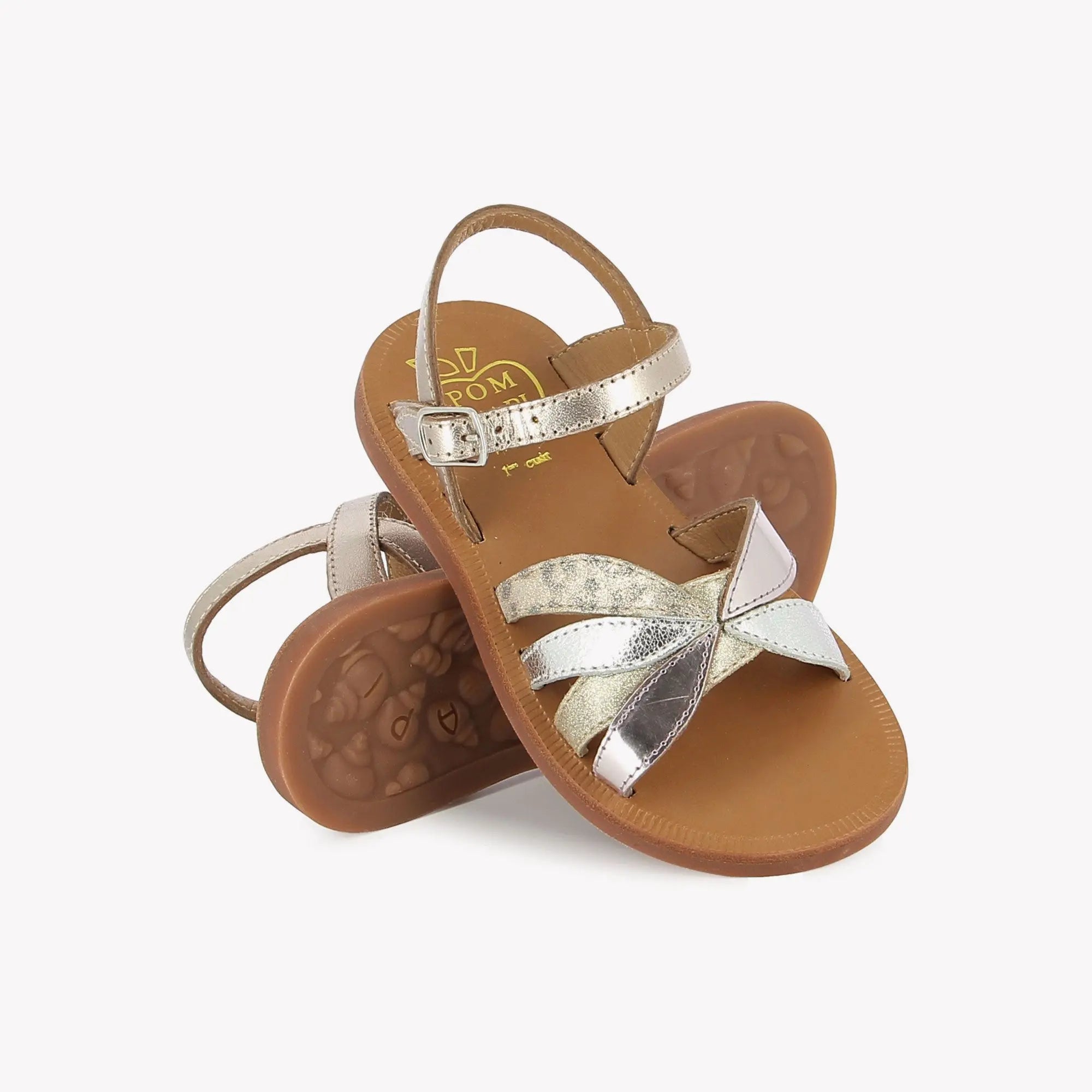 pom-d-api-plagette-oto-sandale-fille-oro-pala-platino image 2