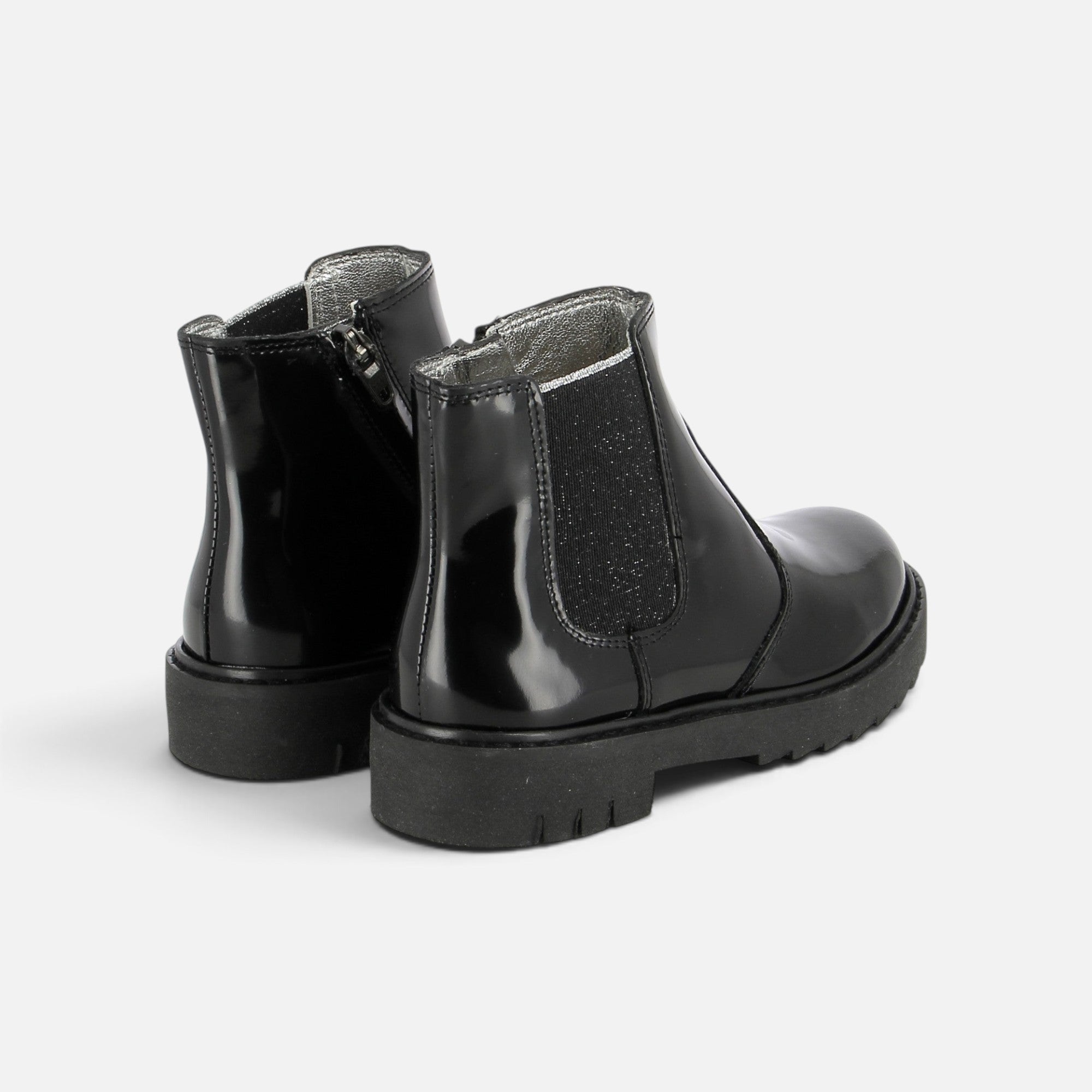 pom-d-api-sid-jodzip-boots-fille-cuir-noir-semelle-noire image 3