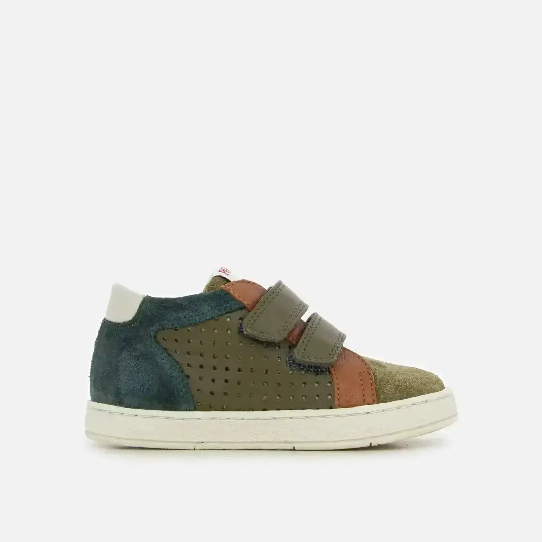 pom-d-api-mousse-easy-perfo-basket-premiers-pas-gar-on-cuir-kaki image 2