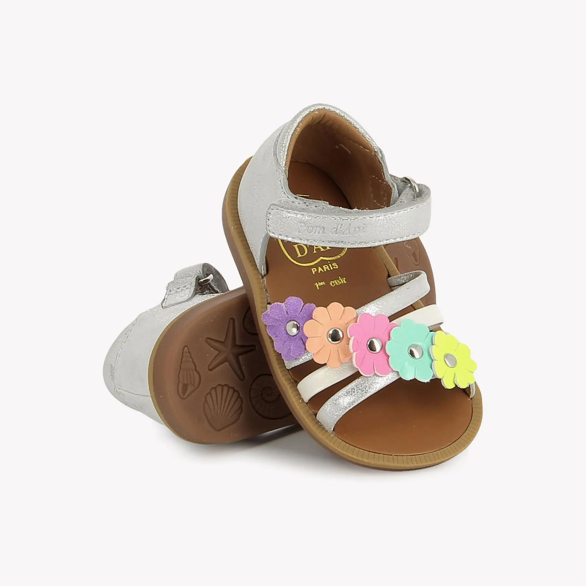 pom-d-api-poppy-multi-flo-silver-multi-fresh-sandale-scratch-fille image 2