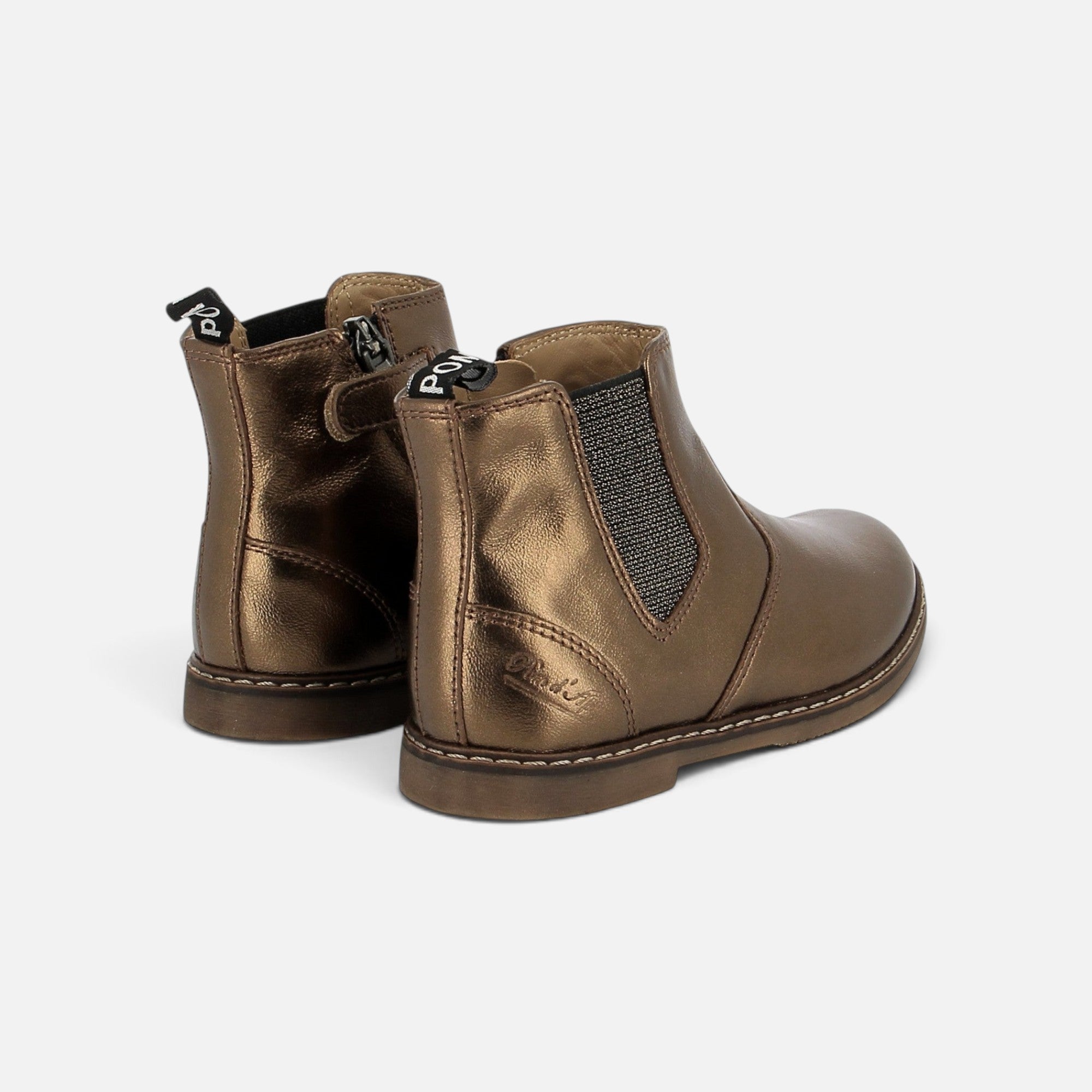 pom-d-api-city-jodzip-bottine-fille-cuir-cuivre-dk-copper image 2