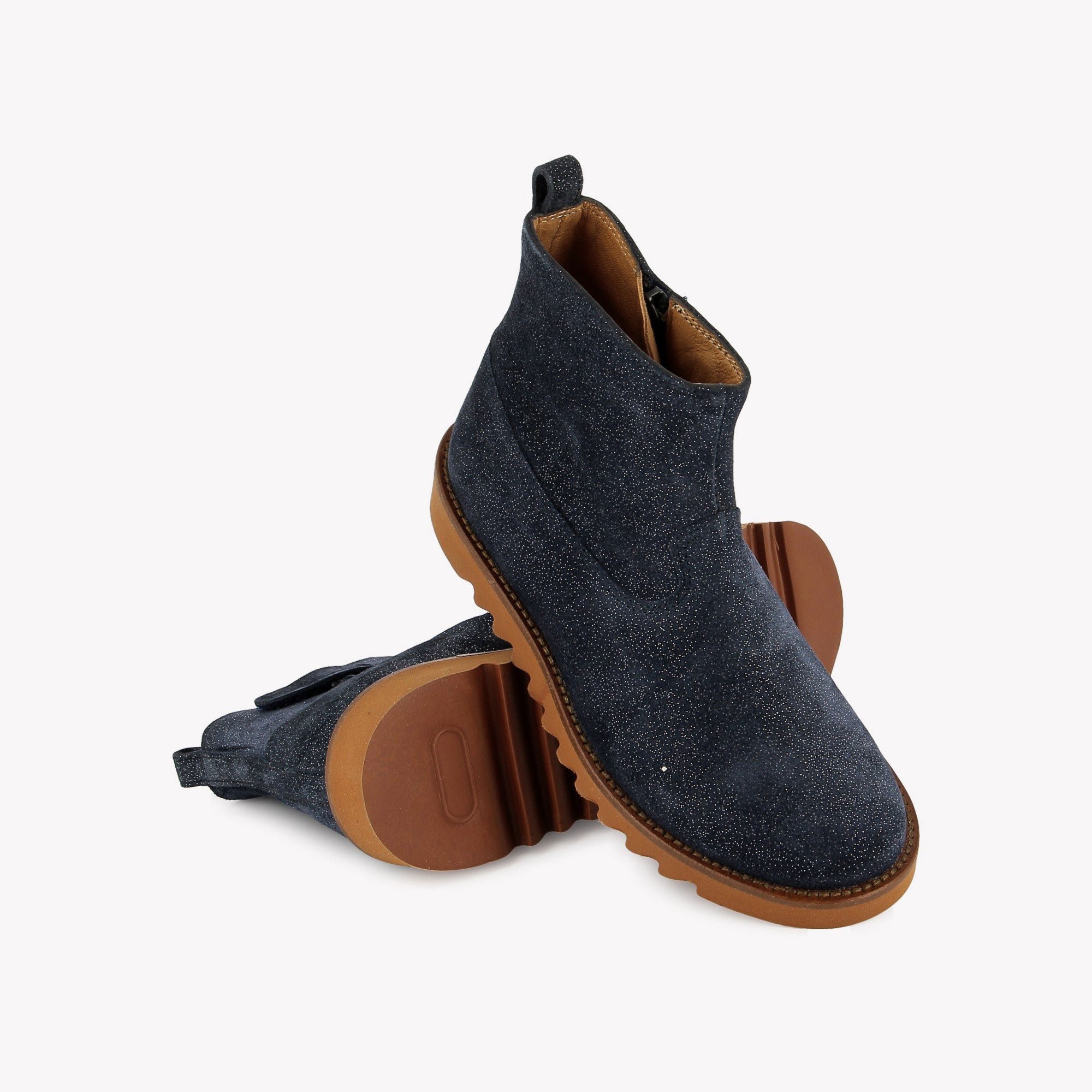 pom-d-api-ripple-boots-sl-bottine-cuir-marine-paillettes-fille image 1