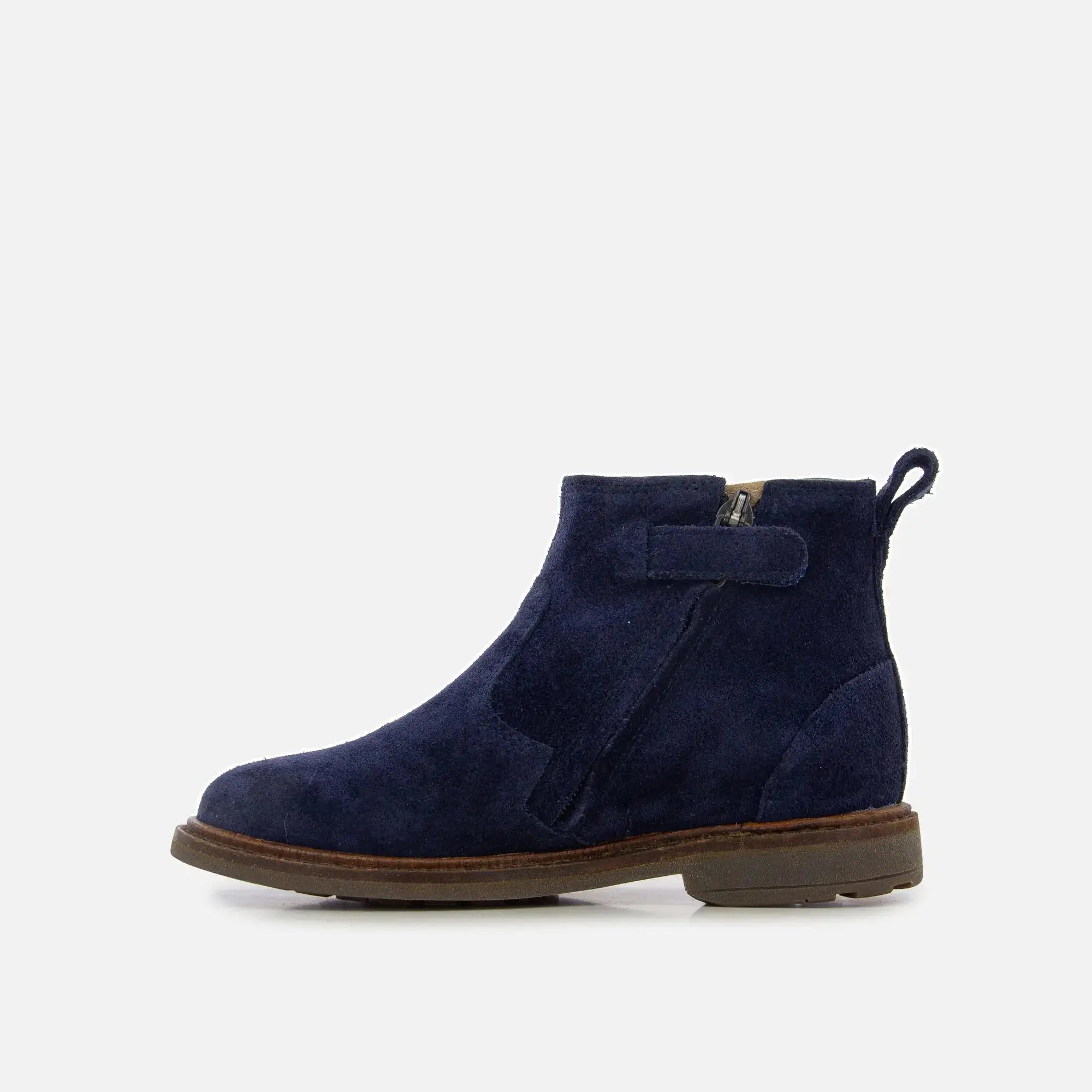 pom-d-api-sister-jodzip-bottine-fille-cuir-velours-bleu-marine image 3