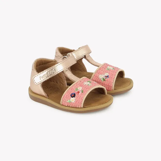 pom-d-api-poppy-air-natur-sandale-premiers-pas-fille-cuivre-azalea-laminato-raph image 1