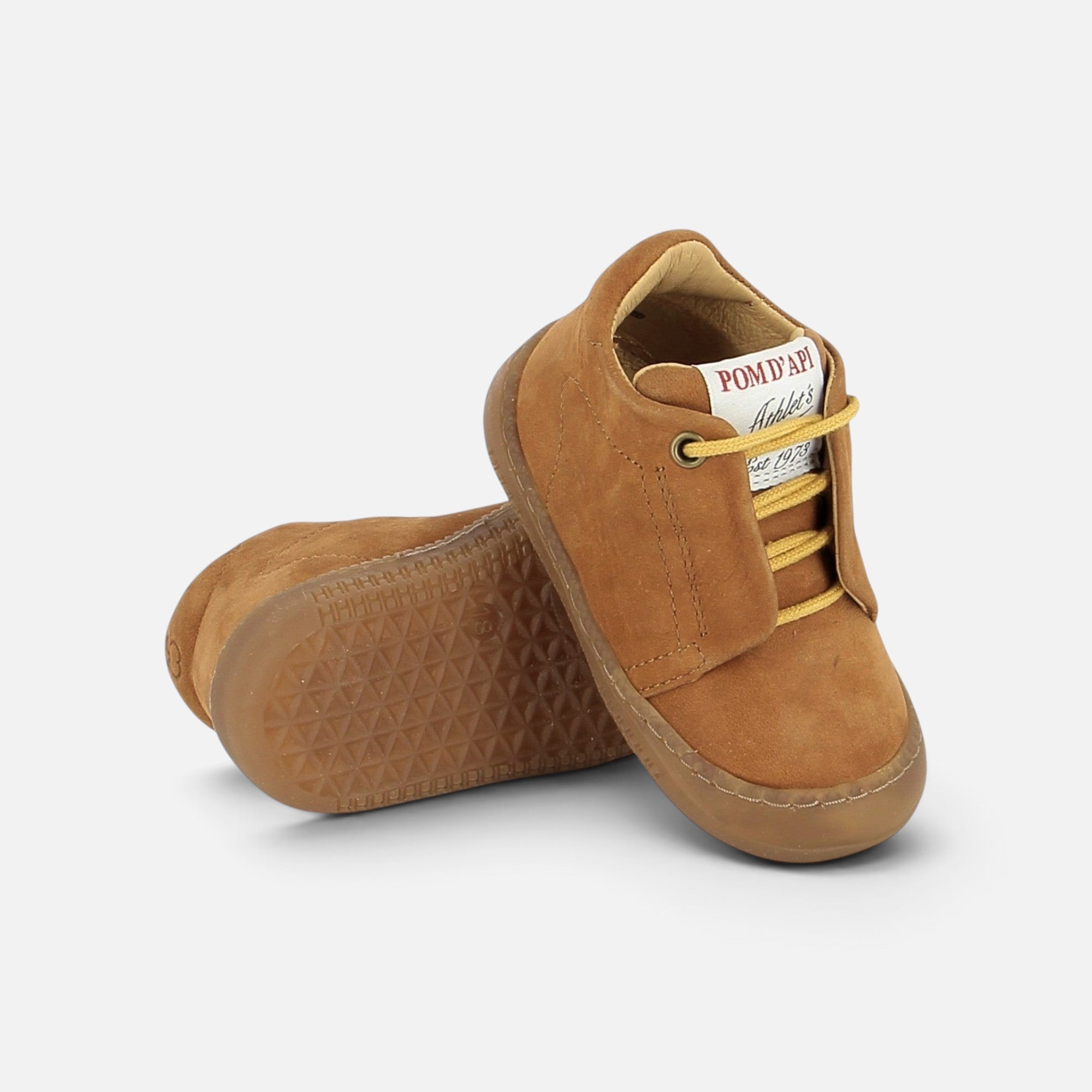 pom-d-api-yaka-speed-chaussure-barefoot-premiers-pas-nubuck-camel image 3
