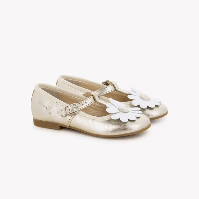 pom-d-api-dory-flo-ballerines-fille-platine-laminato image 1