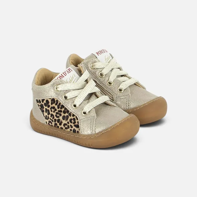 pom-d-api-yaka-star-barefoot-premiers-pas-lam-mini-leo-metal-grey-fille image 1