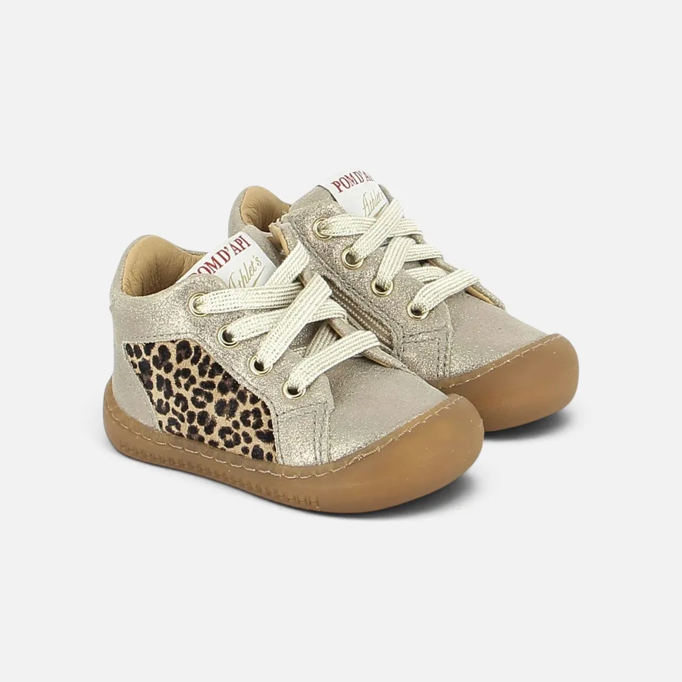 pom-d-api-yaka-star-barefoot-premiers-pas-lam-mini-leo-metal-grey-fille image 1