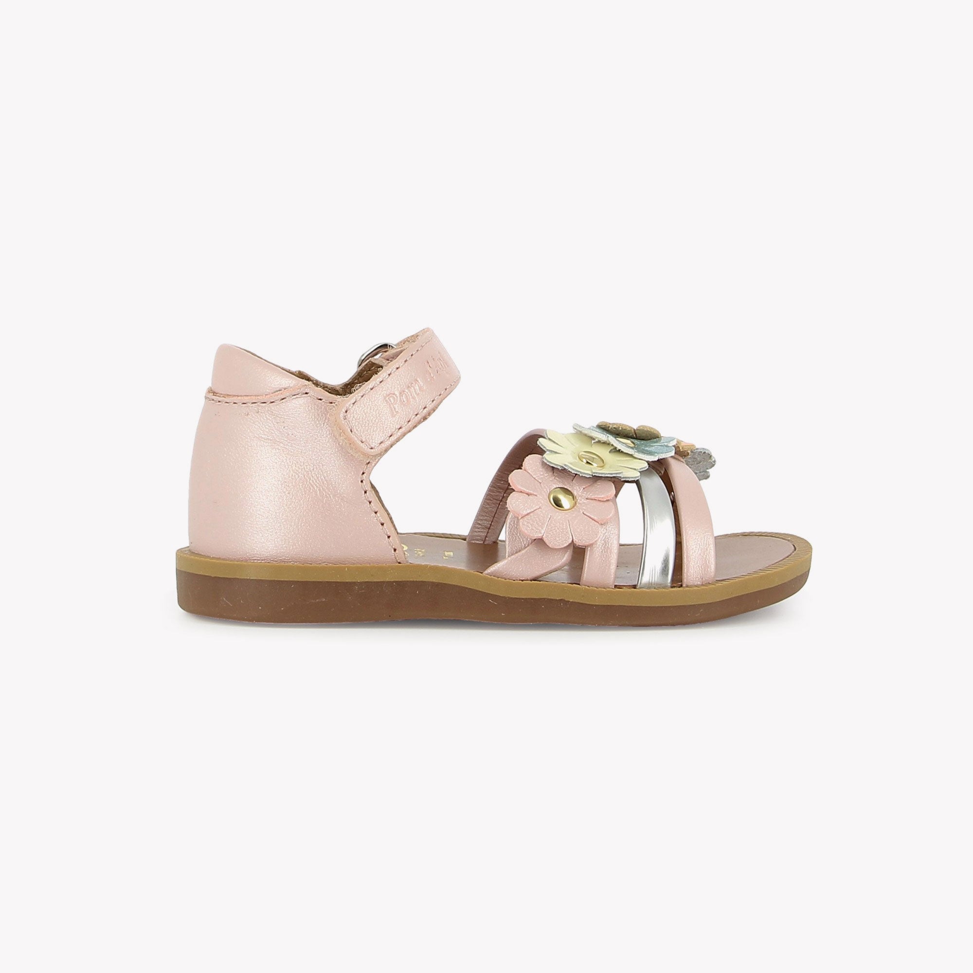 pom-d-api-poppy-multi-flo-sandales-premiers-pas-fille-rose-multi image 5