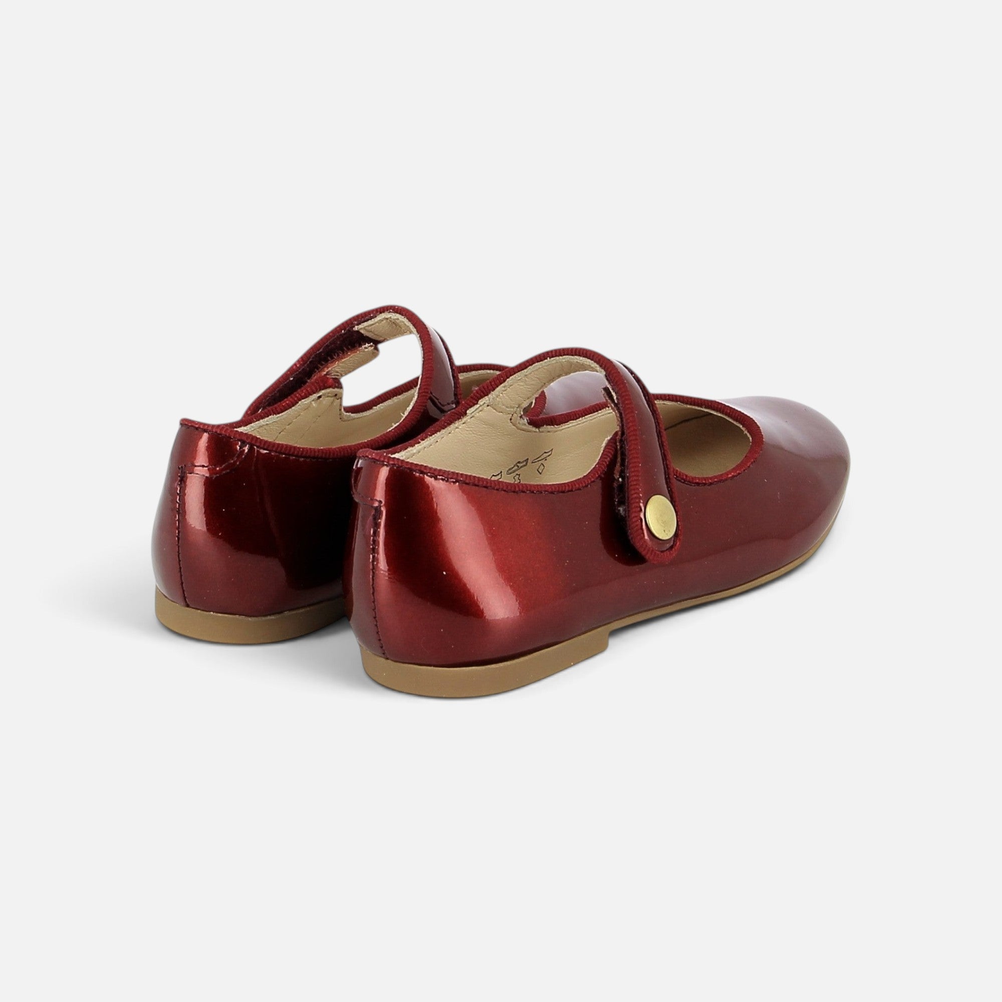 pom-d-api-daisy-baby-ballerine-fille-cuir-vernis-rubis image 2
