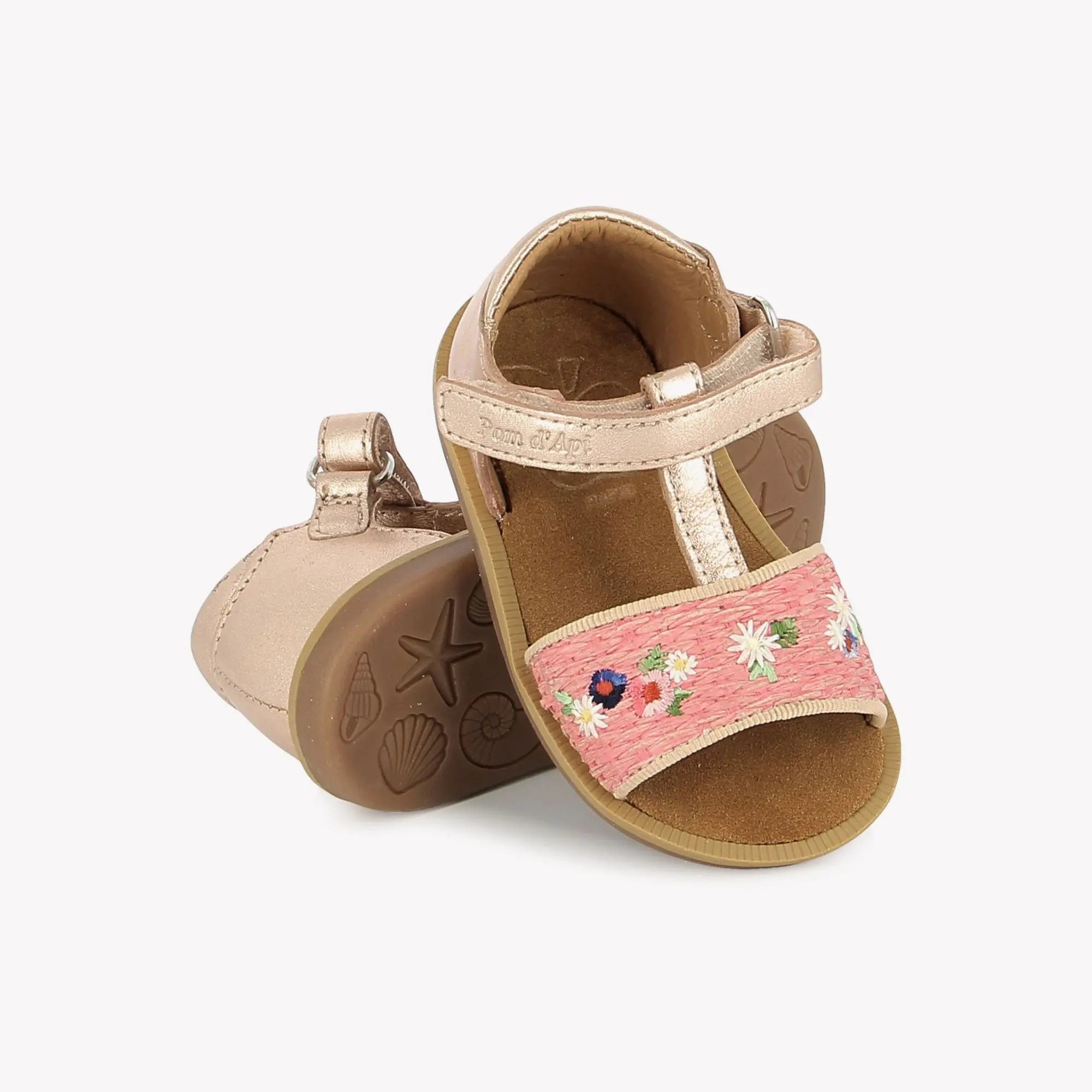 pom-d-api-poppy-air-natur-sandale-premiers-pas-fille-cuivre-azalea-laminato-raph image 2
