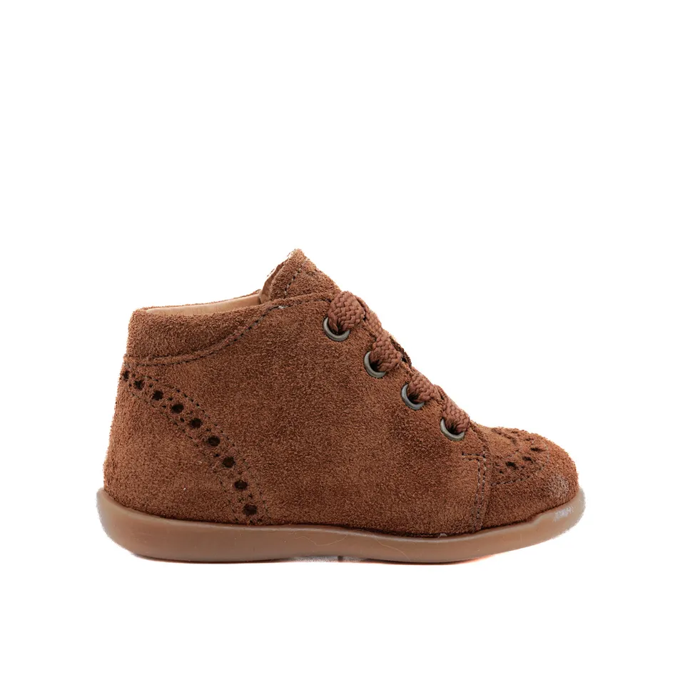 babybotte-frenchy-chaussure-b-b-gar-on-lacets-cognac-velours image 1