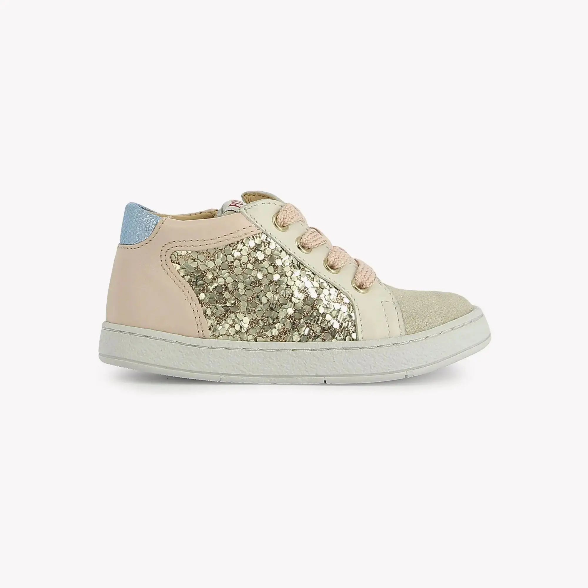 pom-d-api-mousse-zip-top-basket-fille-velours-glitter-crema-or image 4