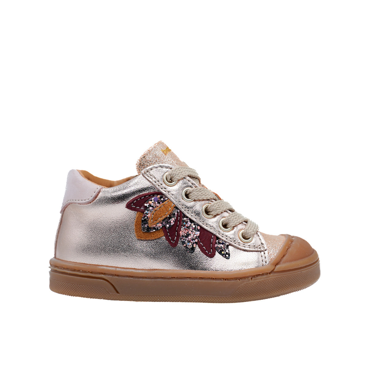 babybotte-astana-chaussure-premiers-pas-fille-lacets-et-zip-natural image 1