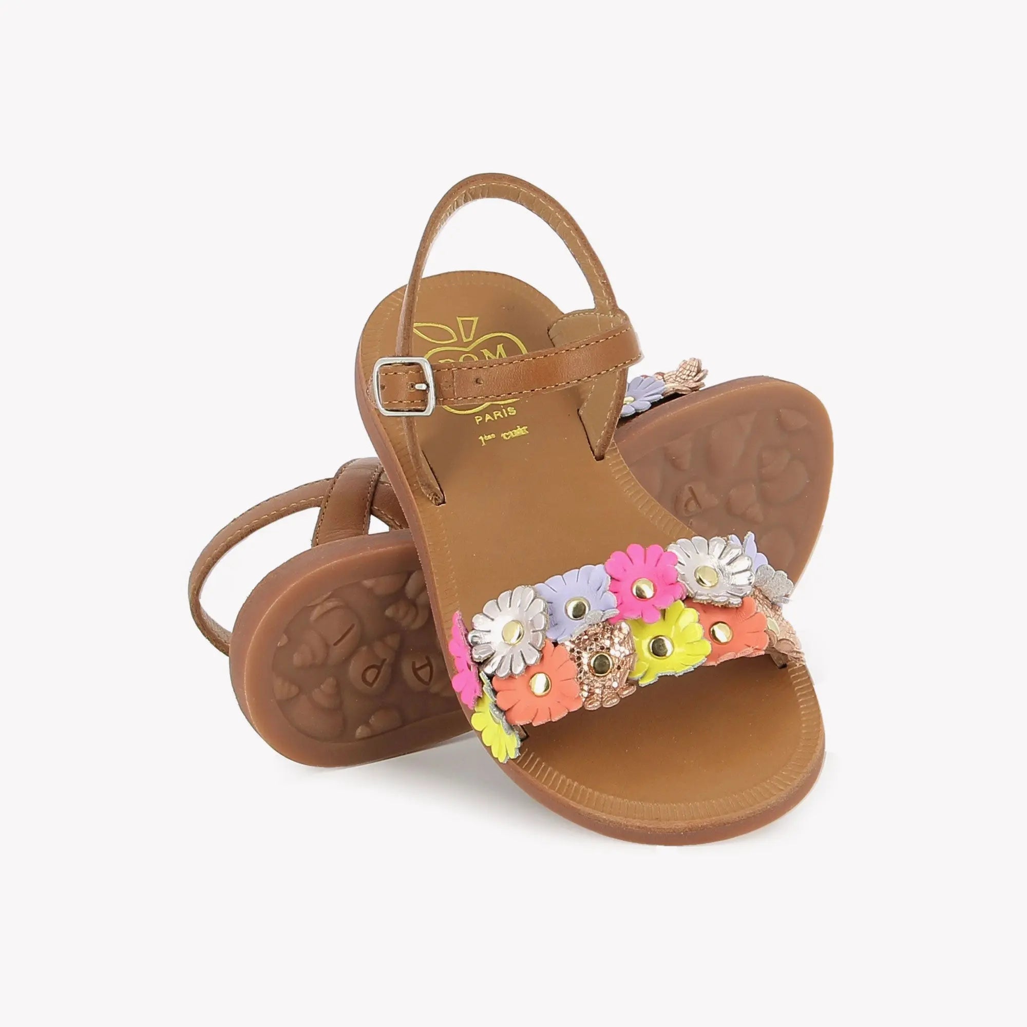 pom-d-api-plagette-multi-flo-sandale-fille-cuero-multi image 2